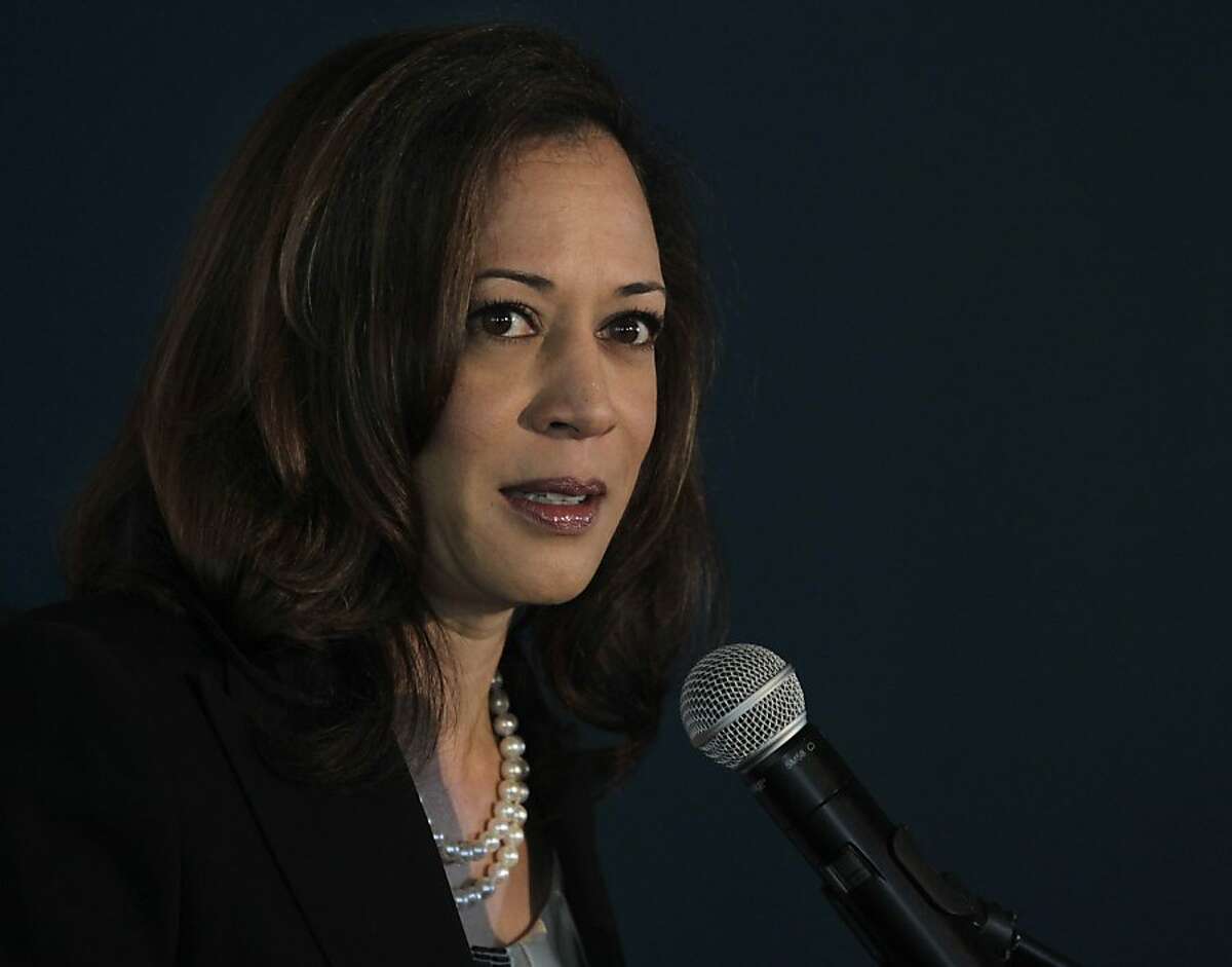 California Attorney General Kamala Harris delivers the keynote speech at the Future of Privacy+Innovation conference in San Francisco, Calif. on Wednesday, April 10, 2013.
