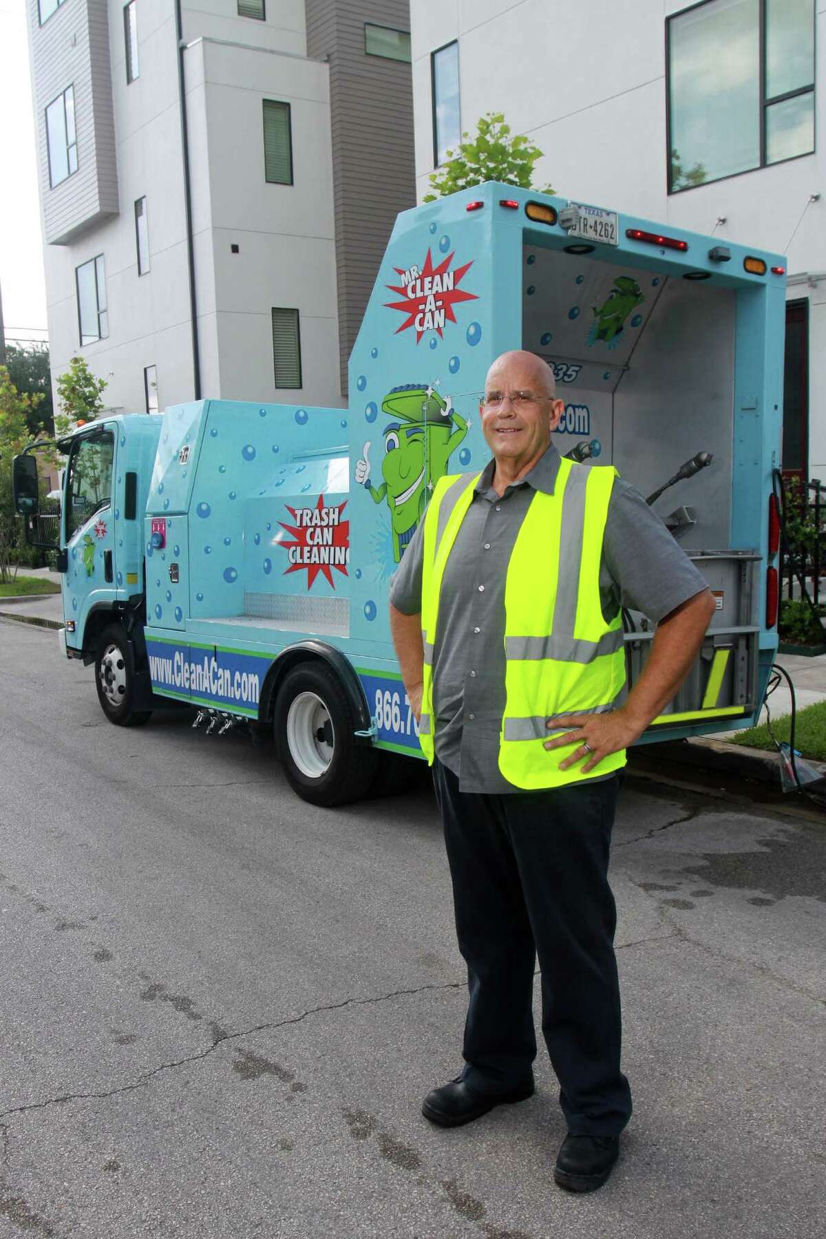 His trash cans are so clean dogs won't even dump them