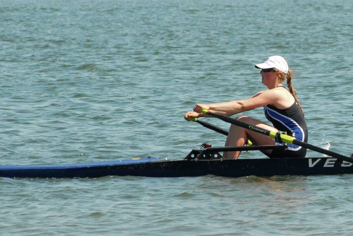 Greenwich Crew's Melissa Curtis, above, will row in two events at the 2013 USRowing Youth National Championships (June 7-9) in Oak Ridge, Tenn., solo and 4X.