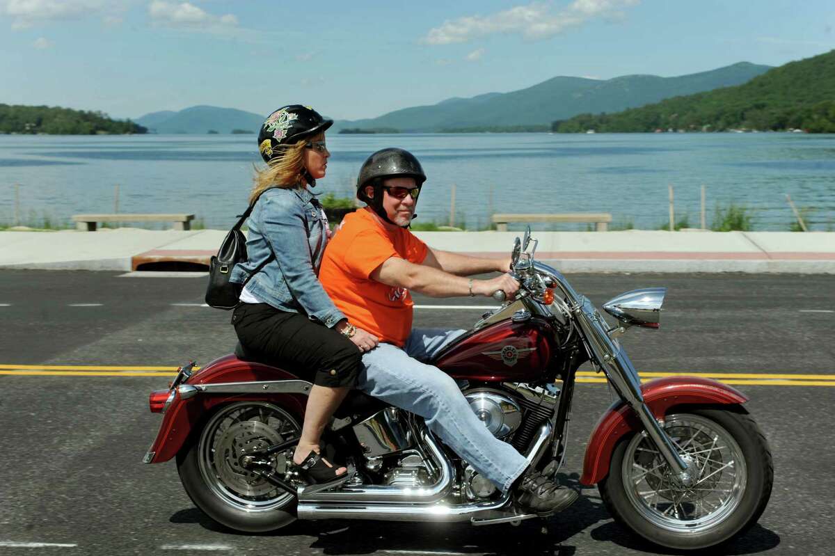Motorcycle enthusiasts ride on Wednesday, June 5, 2013, in Lake George, N.Y. (Cindy Schultz / Times Union)