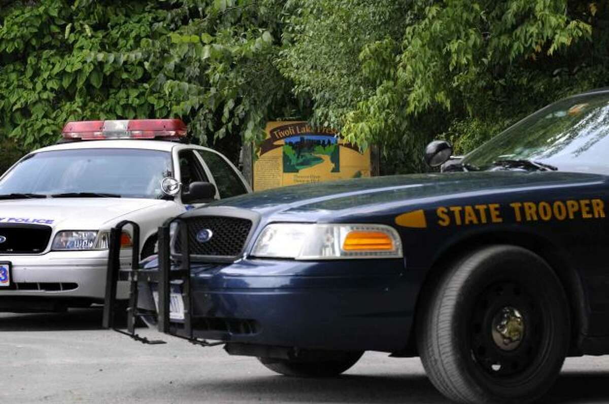 State police patrol car, right, Aug. 4, 2010, in Albany, N.Y. (Times Union archive)