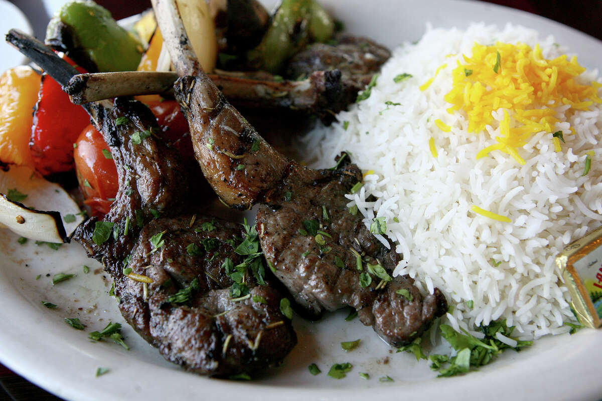 Frenched Cut Lamb Chops are served June 4, 2013 at Pasha Mediterranean Grill. Pasha won Readers' Choice Middle Eastern. The restaurant, located at 9339 Wurzbach Rd, has been open for five years.