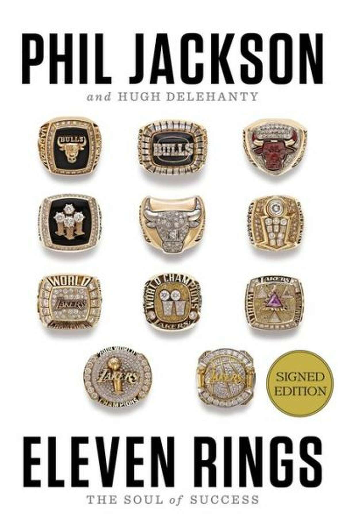 BOOK JACKET - "Eleven Rings" by Phil Jackson with Hugh Delehanty
