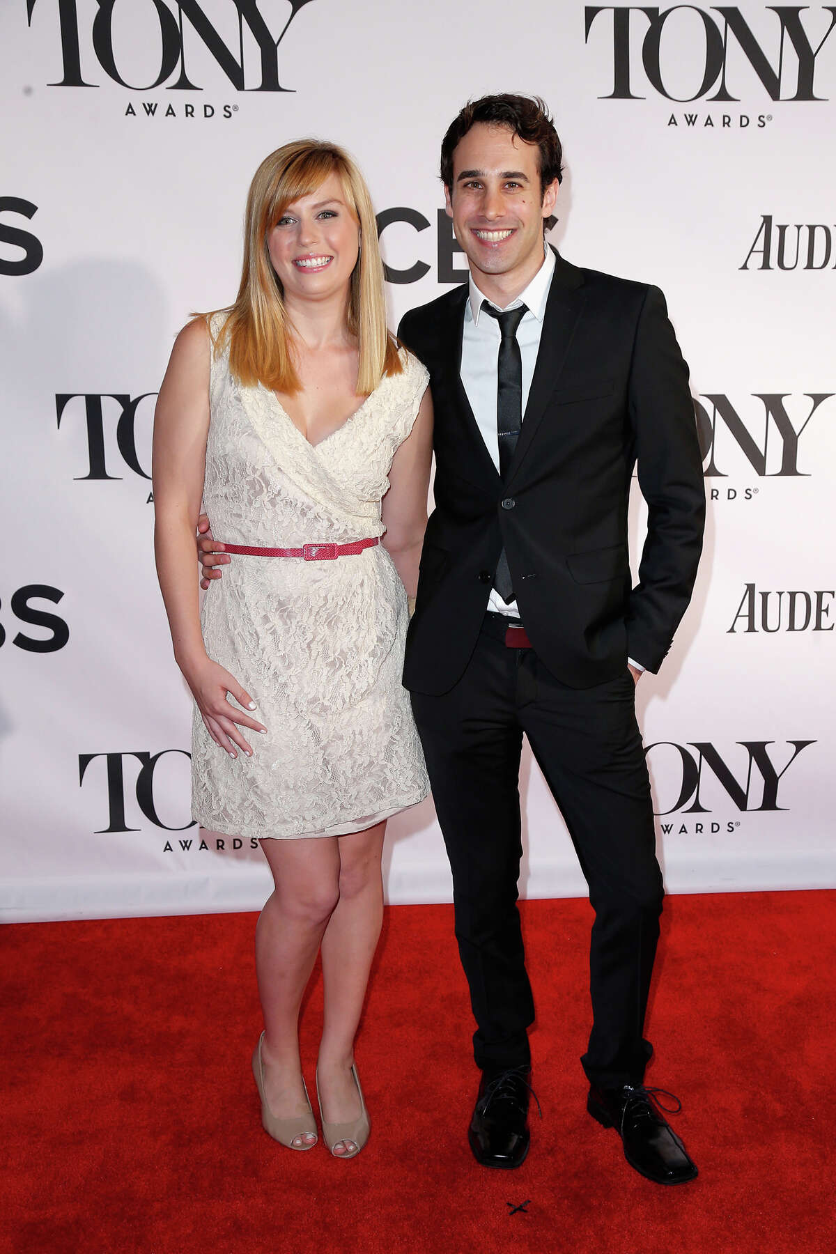 NEW YORK, NY - JUNE 09: Nexxus contest winner Julie Christianson and guest Mark Oxman attend The 67th Annual Tony Awards at Radio City Music Hall on June 9, 2013 in New York City. (Photo by Jemal Countess/Getty Images for Nexxus)