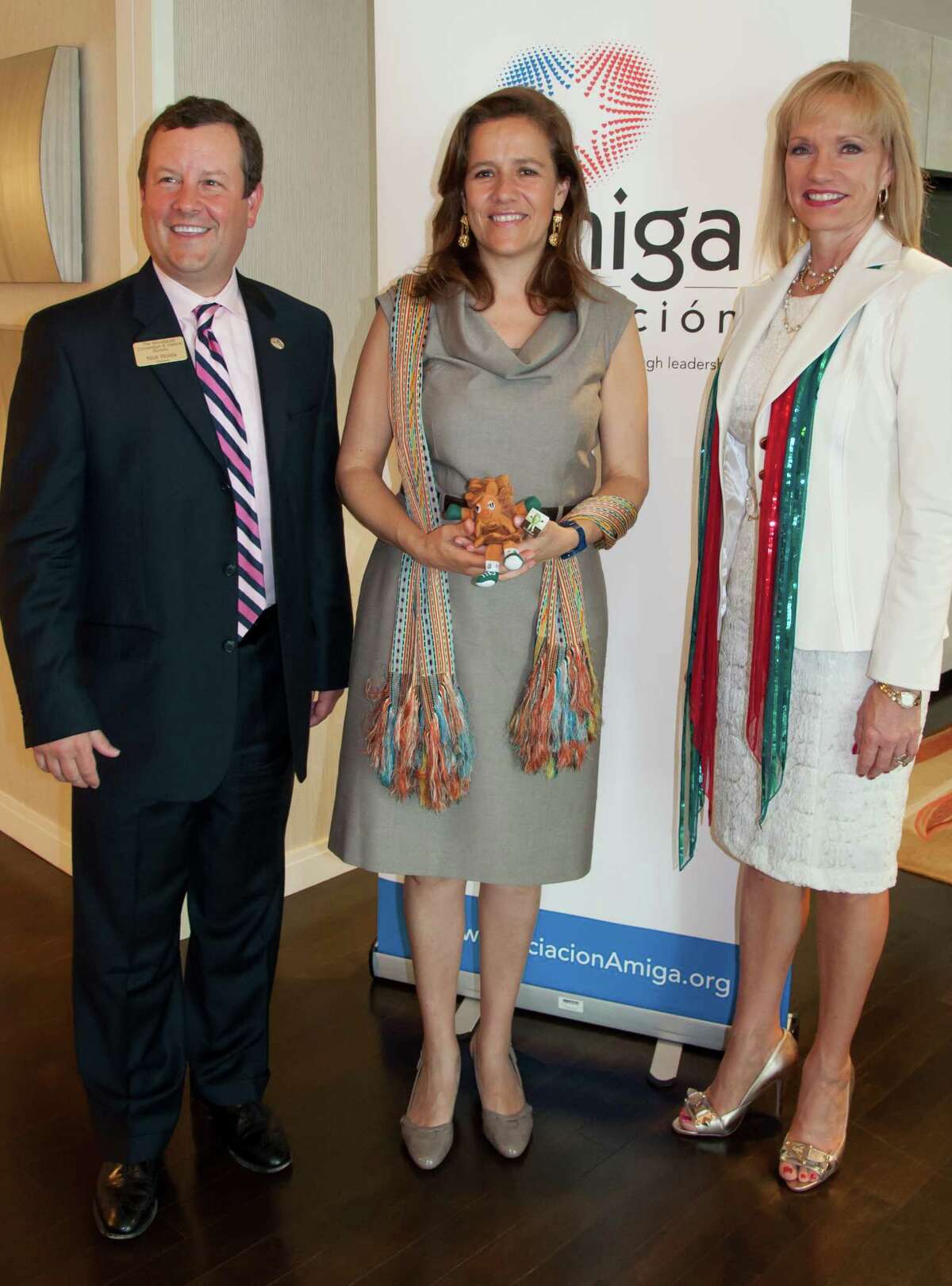 Pictured left to right: Nick Wolda, President of The Woodlands CVB; Margarita Zavala, the former First Lady of Mexico; and Nelda Blair, Chairman of The Woodlands CVB