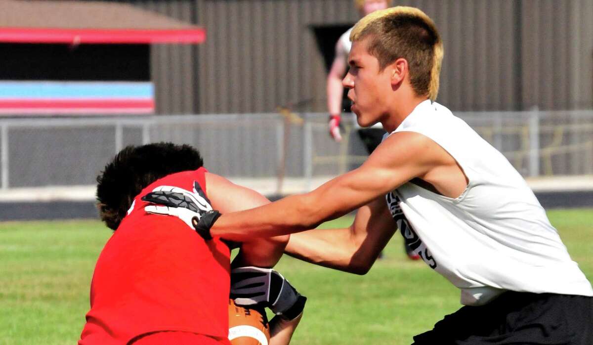 The Kountze and Lumberton football teams squared off June 4 during a 7-on-7 game.
