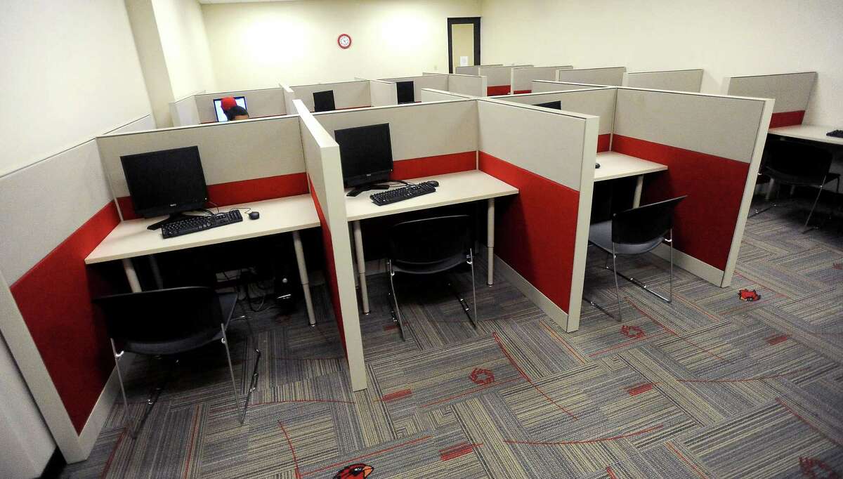 The NCAA released its annual Academic Progress Report Tuesday siting Lamar's football and basketball programs as unsuccessful with possible reprimands including a loss of practice time to study. Photo taken at a Dauphin Athletic Complex study room at Lamar University in Beaumont. Enterprise file photo
