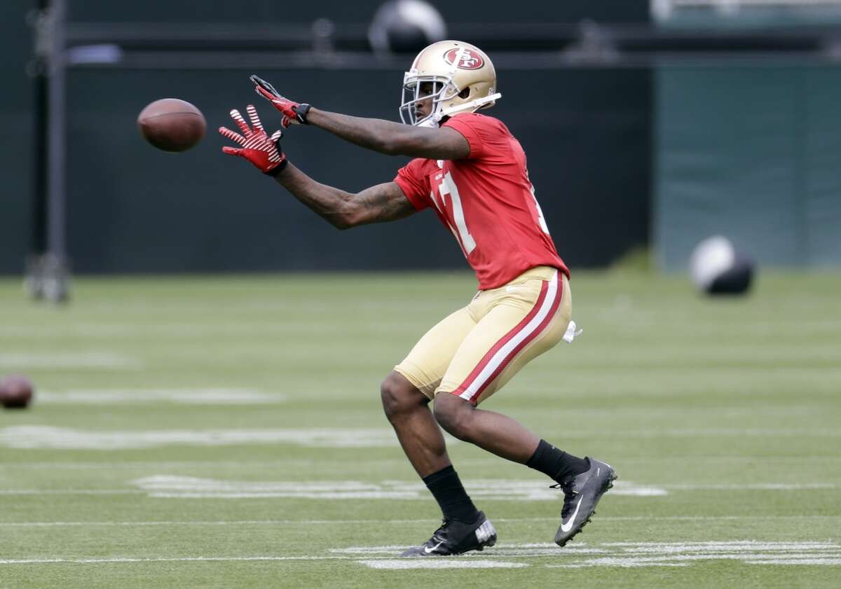 San Francisco 49ers wide receiver Quinton Patton (11) sits on the