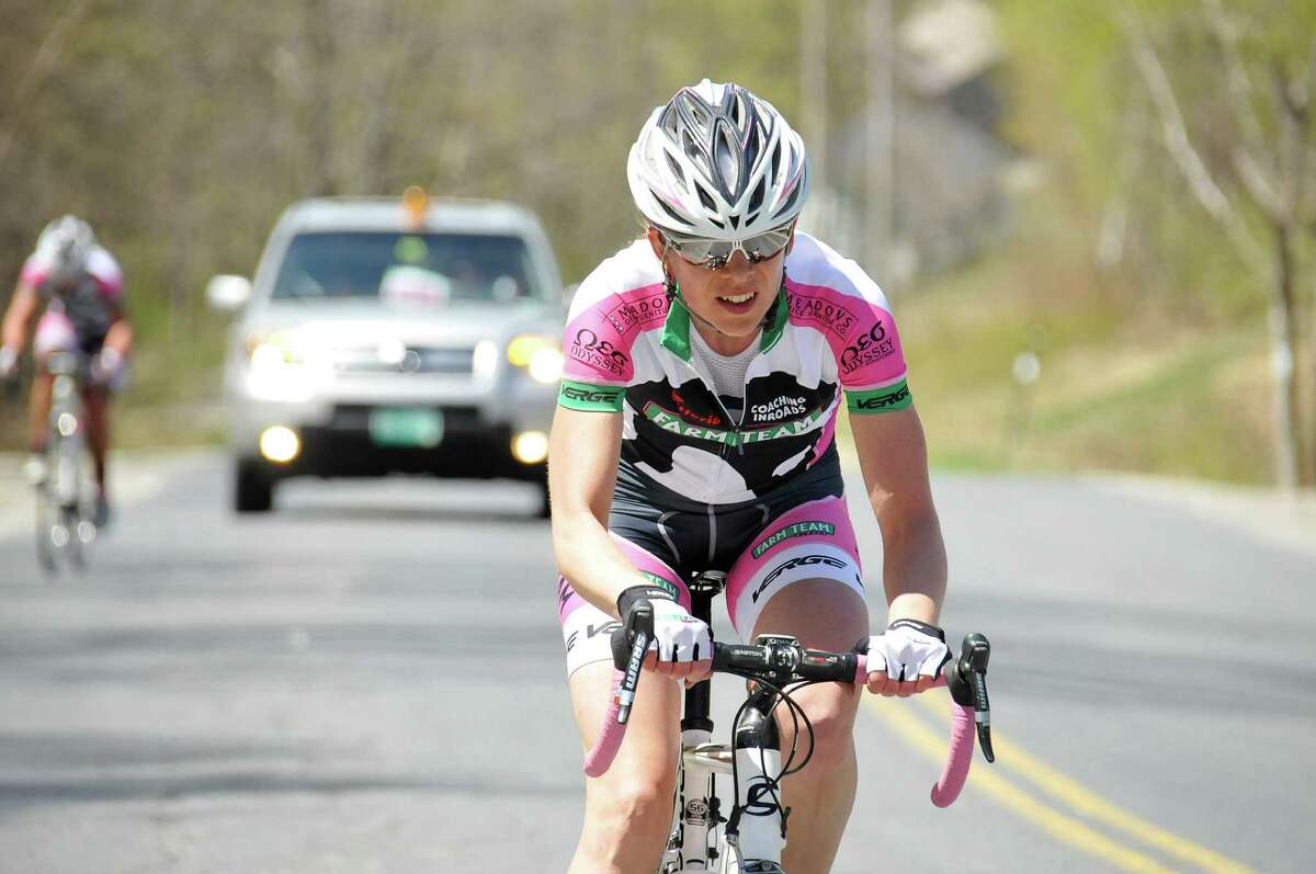 Kerrin Strevell, an amateur cyclists from Valatie, will compete against pros at the prestigious Nature Valley Grand Prix next week in Minnesota. (Courtesy of Jean Freidl Communications)