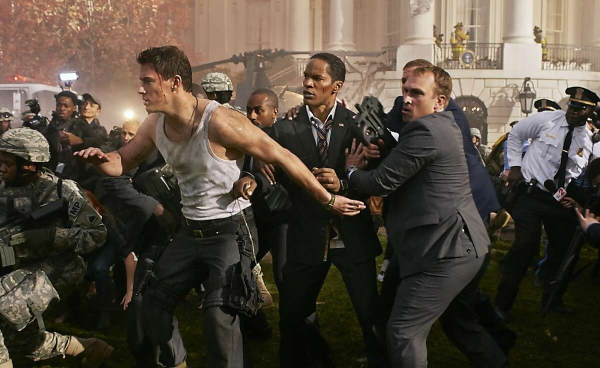 Channing Tatum as a cop and Jamie Foxx as the president in "White House Down."