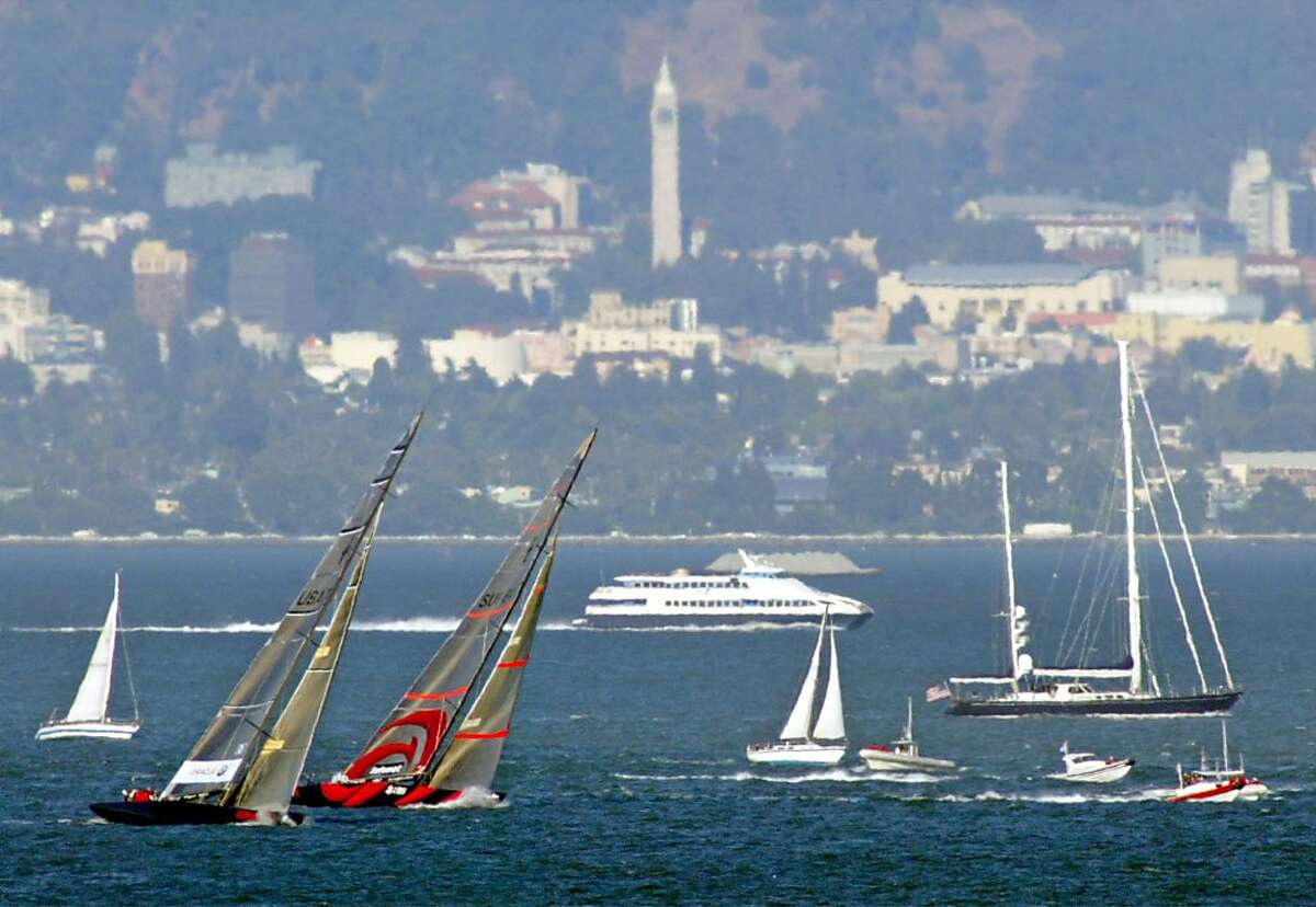 2003 - Cup holder Ernesto Bertarelli and challenger Larry Ellison have a rematch on the San Francisco Bay, as they gear up for the 2007 America's Cup.