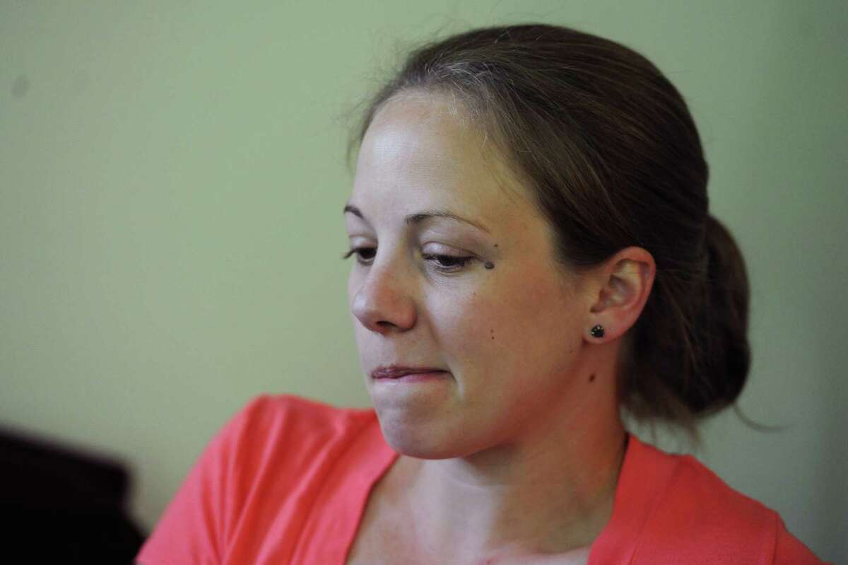 Cristina Hassinger, daughter of slain Sandy Hook Elementary School Principal Dawn Hochsprung, speaks during a News-Times interview in her Oakville, Conn. home on Friday, June 14, 2013. Hassinger was given a tour of Sandy Hook Elementary Friday, six months after the shooting that killed 26 students and educators.
