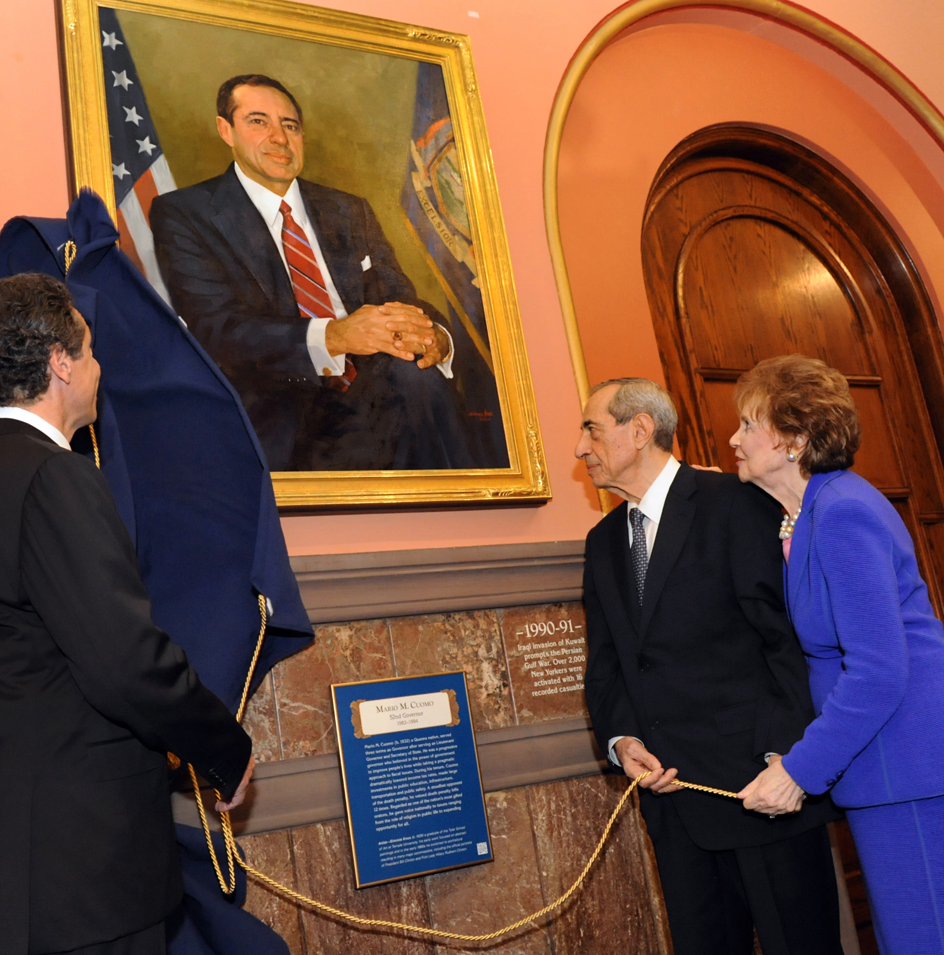 Mario Cuomo portrait in Hall of Governors