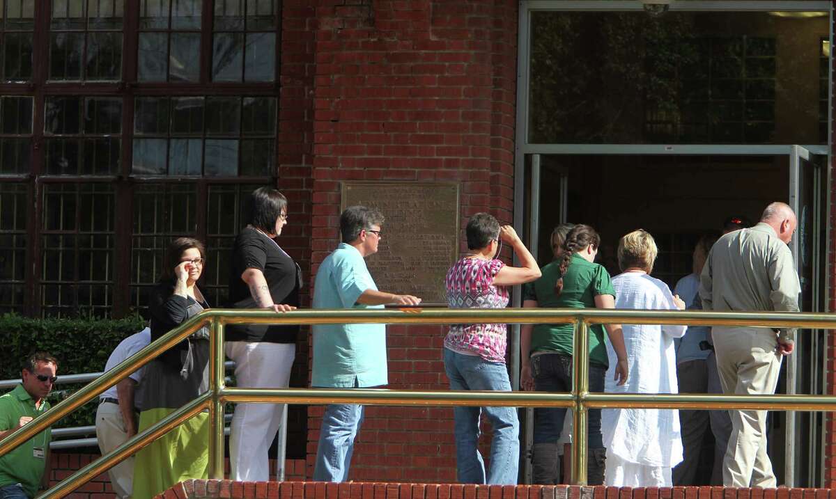 Witnesses enter the Walls Unit before the execution of Elroy Chester last week in Huntsville. Scheduled to die on June 25, Kimberly McCarthy, 52, would be the fourth woman in Texas executed by lethal injection.