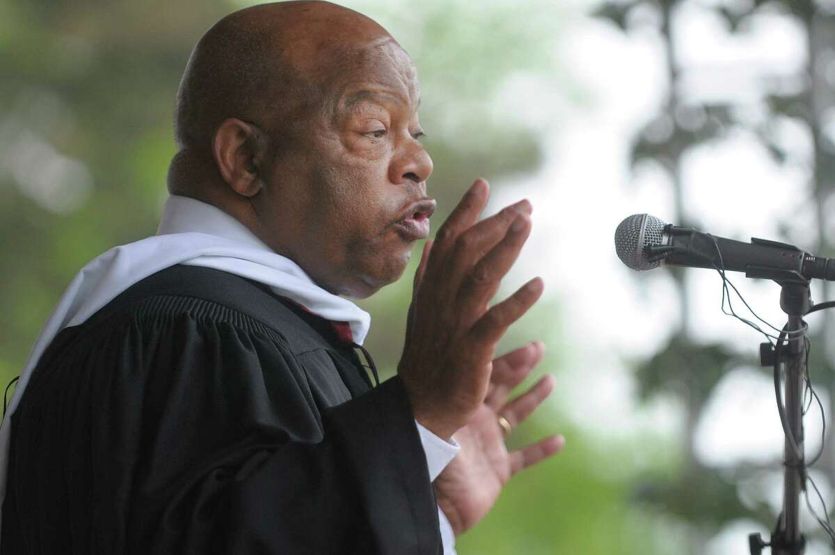 U.S. Rep. John Lewis addresses the graduates at the Union College commencement exercises on Sunday, June 16, 2013.