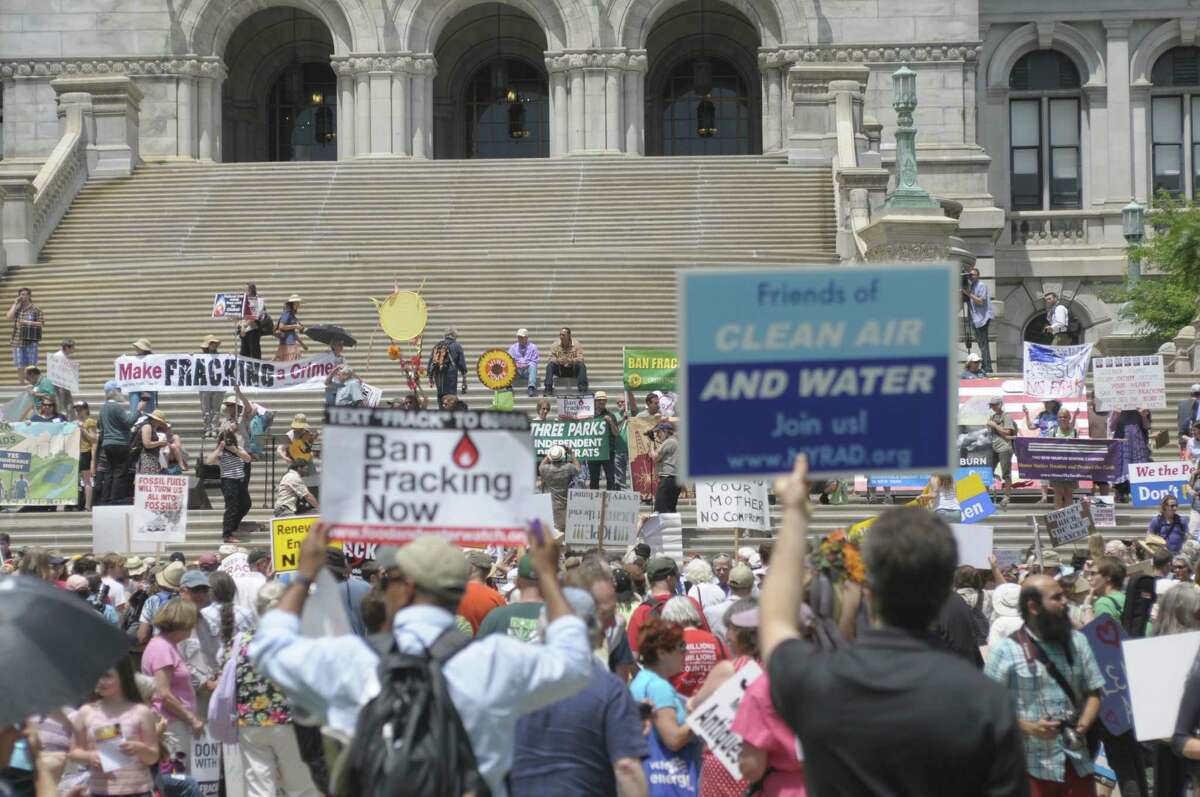 Anti-fracking groups rally