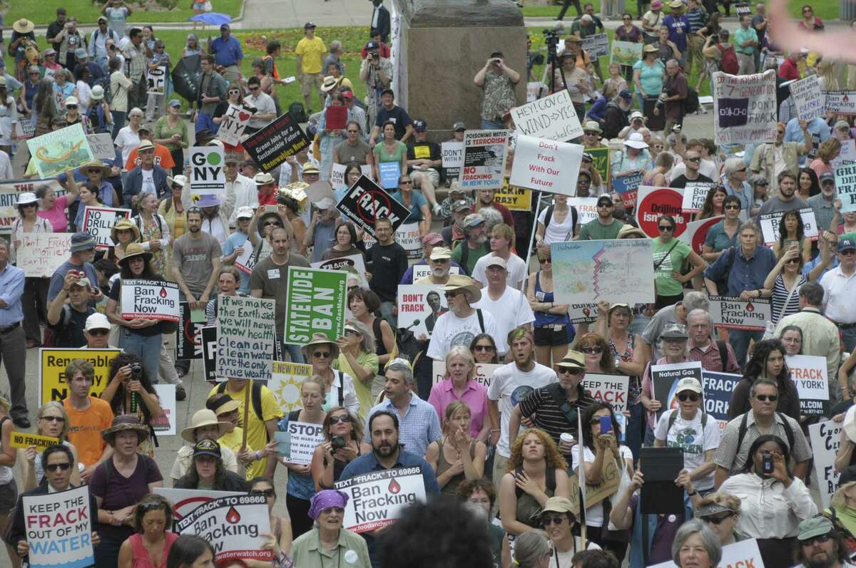 Anti-fracking groups rally