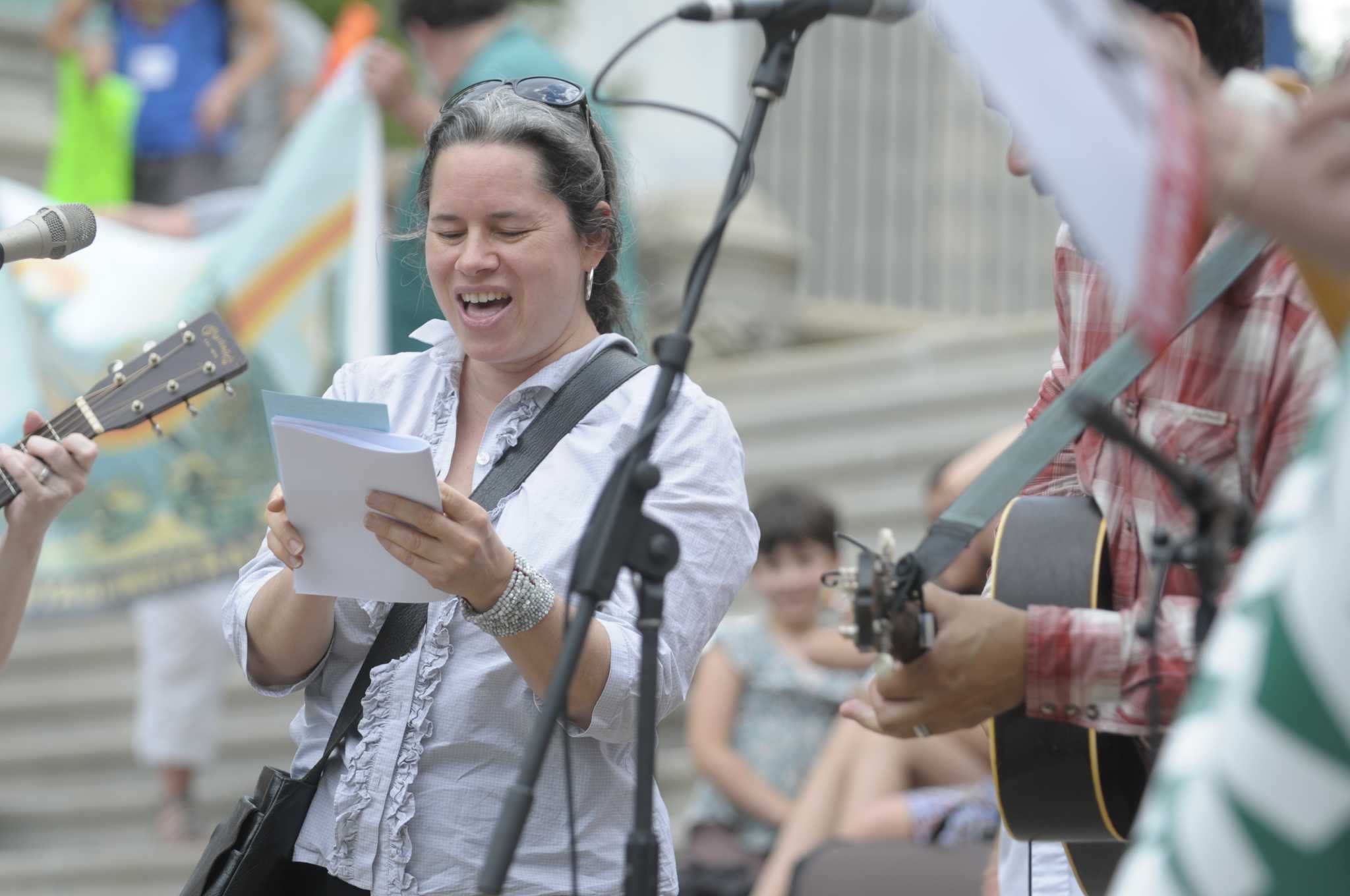 Anti-fracking groups rally - Times Union