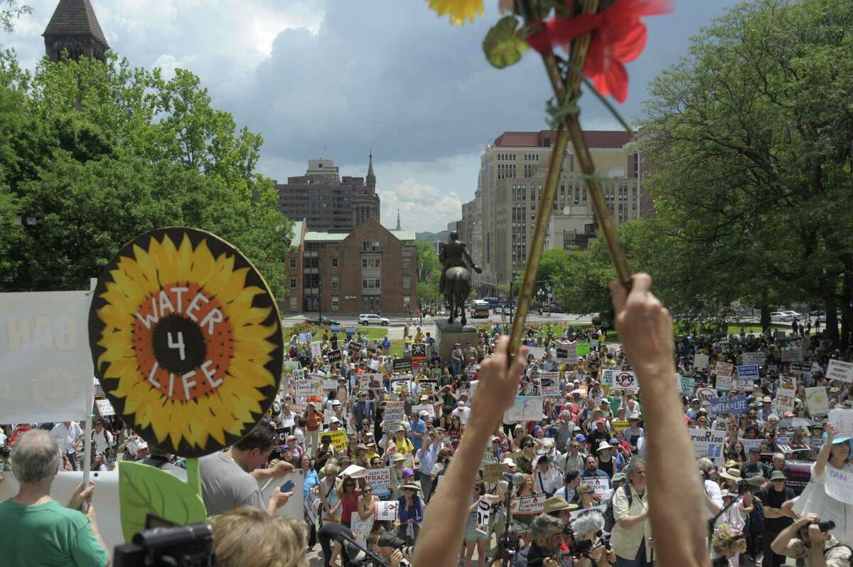 Anti-fracking groups rally