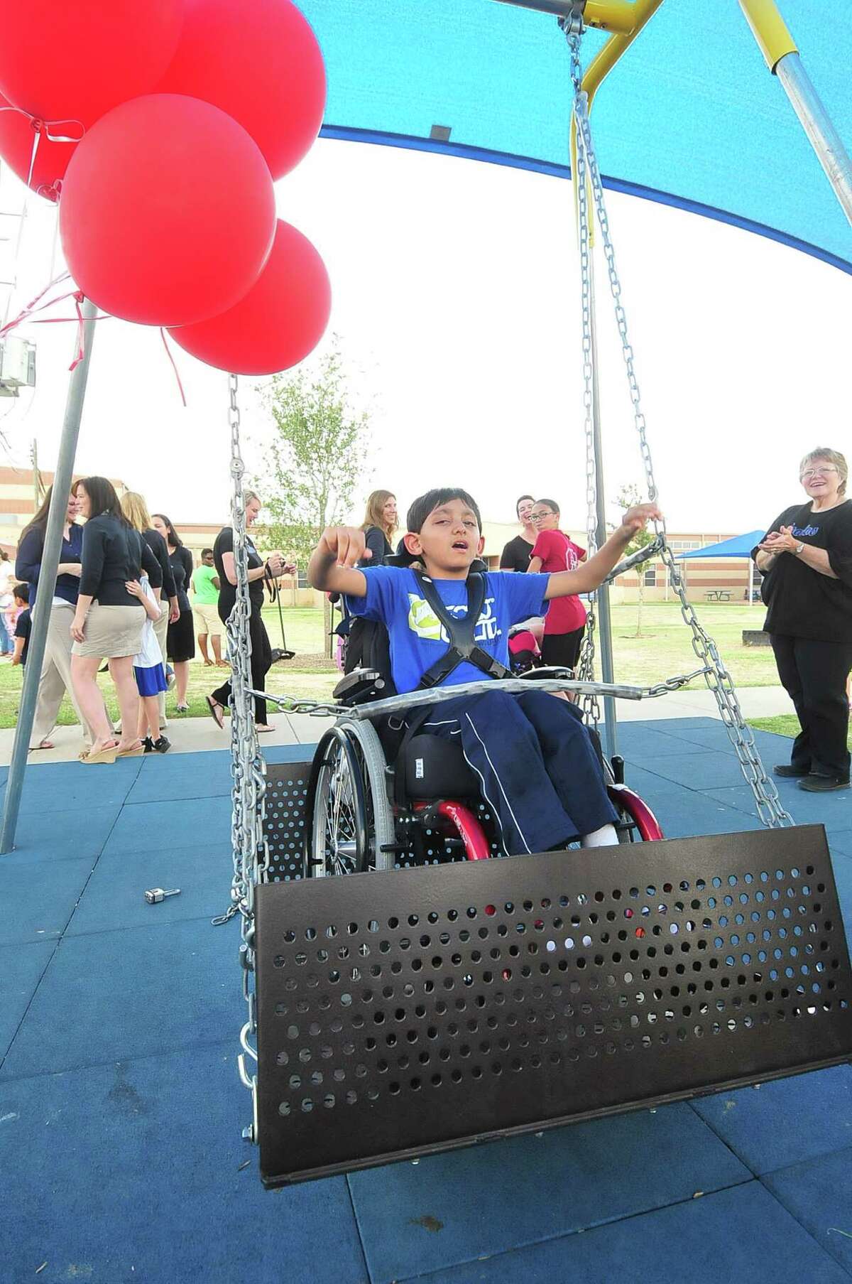 Katy's Odessa Kilpatrick Elementary adds wheelchair swing to playground