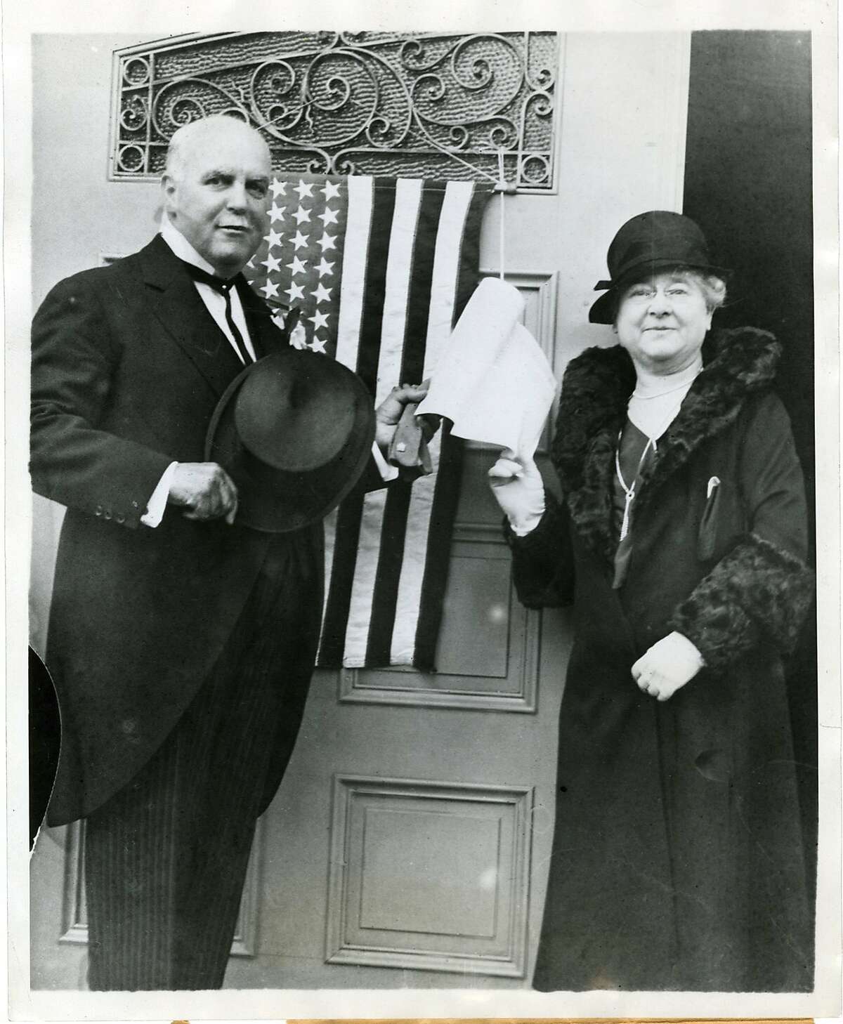 San Francisco Mayor James Rolph and his wife, Annie, vote in the election that made him governor of California in 1930.