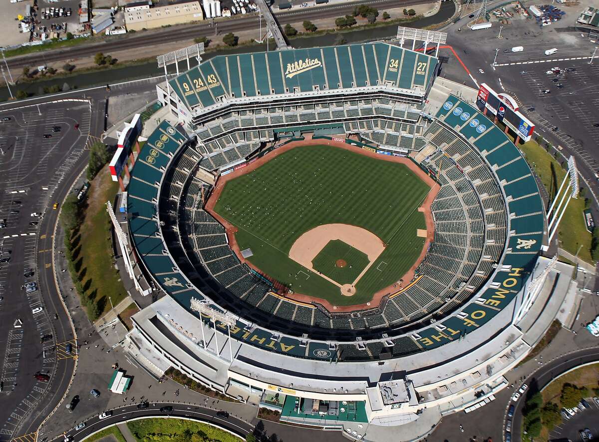 The Oakland-Alameda County Coliseum, in Oakland California is home to the Oakland Athletics, Sunday May 27, 2012.