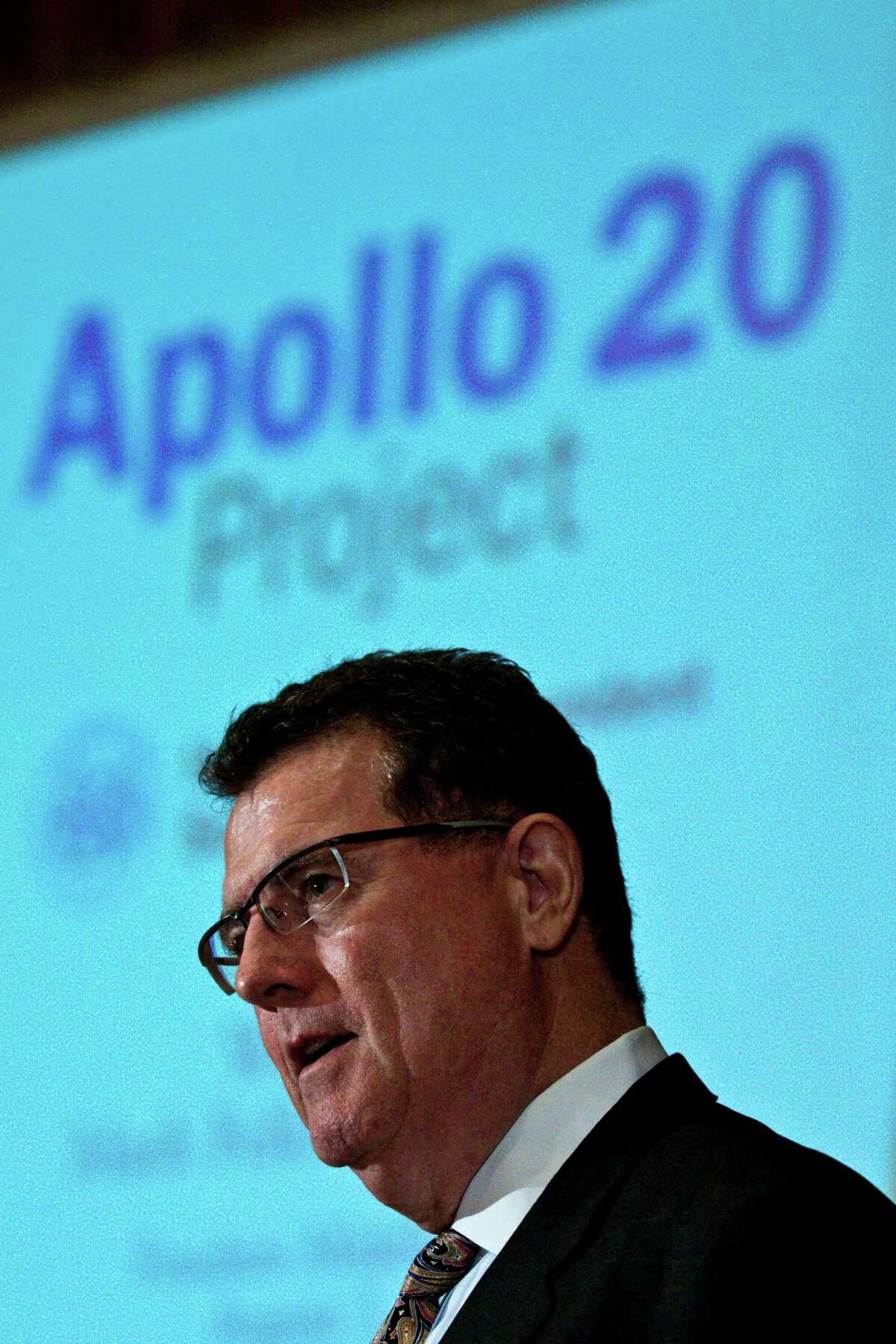 HISD Superintendent Terry Grier officially launched the Apollo 20 school reform project by introducing the Houston community to the recently hired tutors and to the nine principals and school improvement officer who will lead the schools Aug. 2, 2010 in Houston at Fondren Middle School. (Eric Kayne/For the Chronicle)
