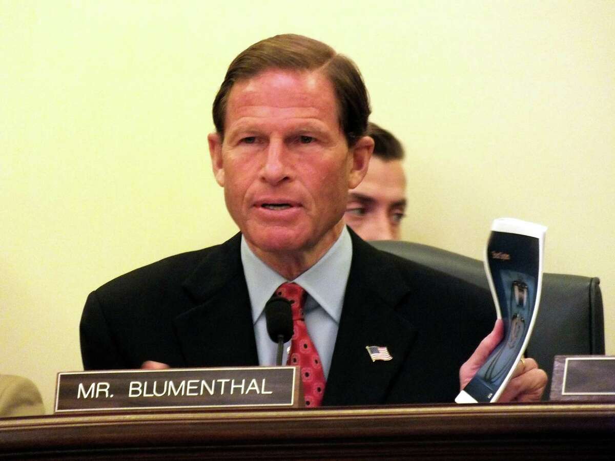 Sen. Richard Blumenthal said Amtrak is not contributing its "fair share" to rail maintenance as co-chair the Commerce Committee hearing on rail safety Wednesday, June 19, 2013 in Washington, D.C. The committee examined high-profile rail accidents, including the deadly May rail collision in Bridgeport.