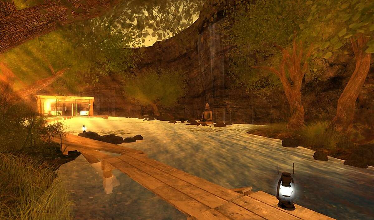 An undated image from the online virtual world, Second Life.