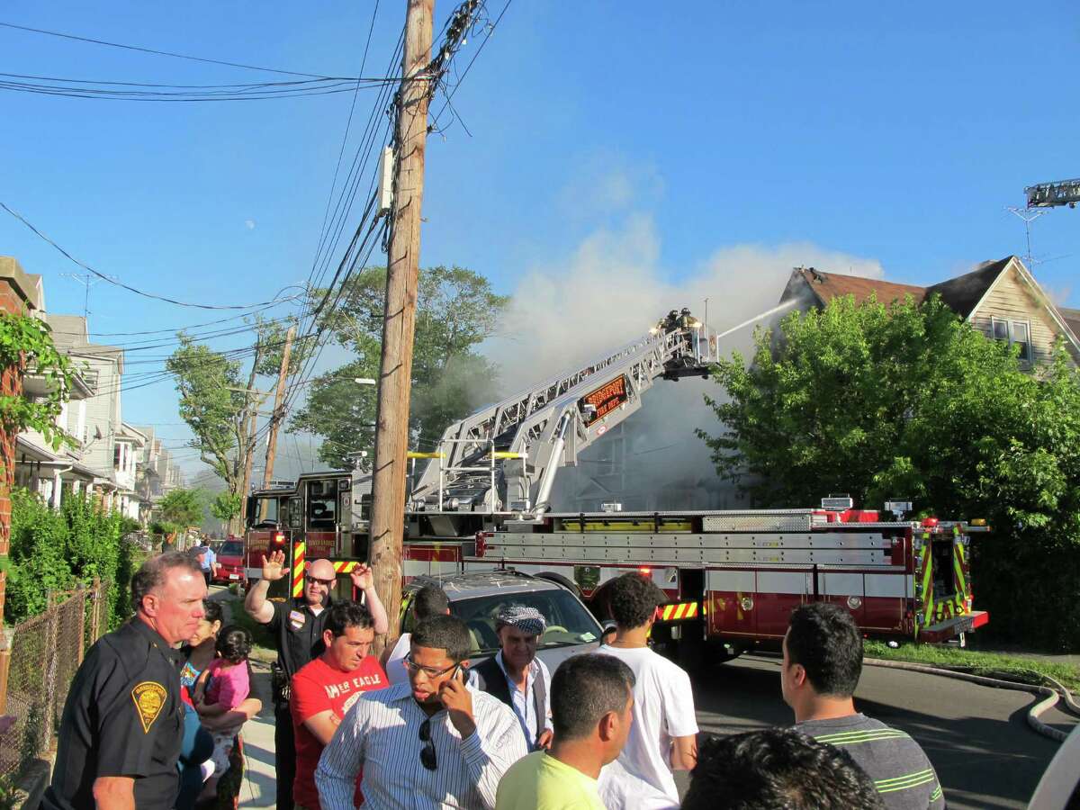 Flames tear through Bridgeport home