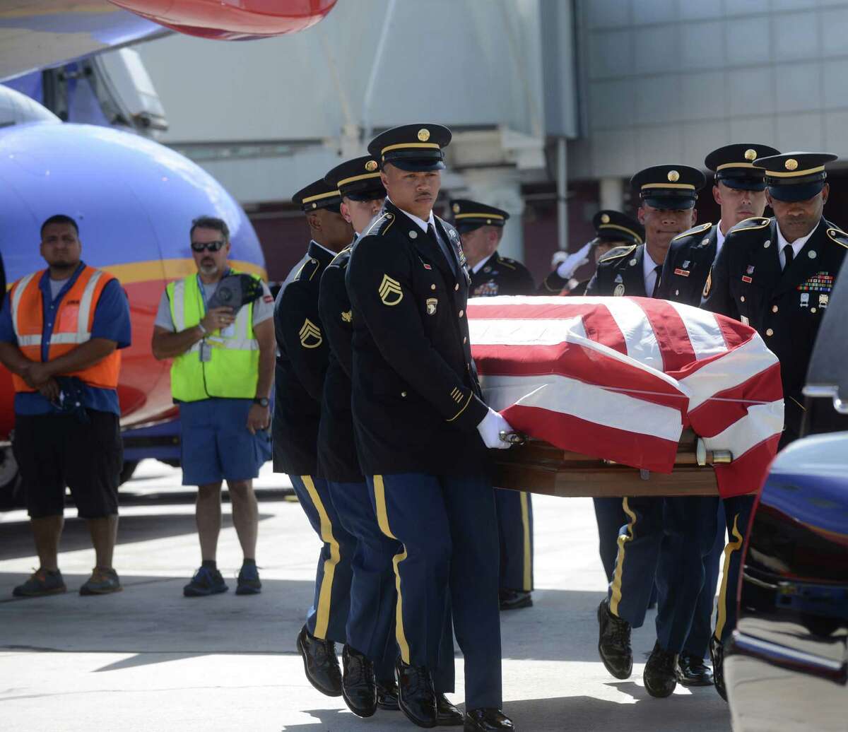 Slain soldier is brought back to Texas