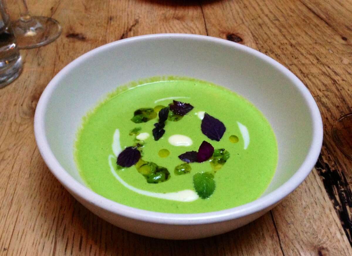 Chilled pea soup ($15)