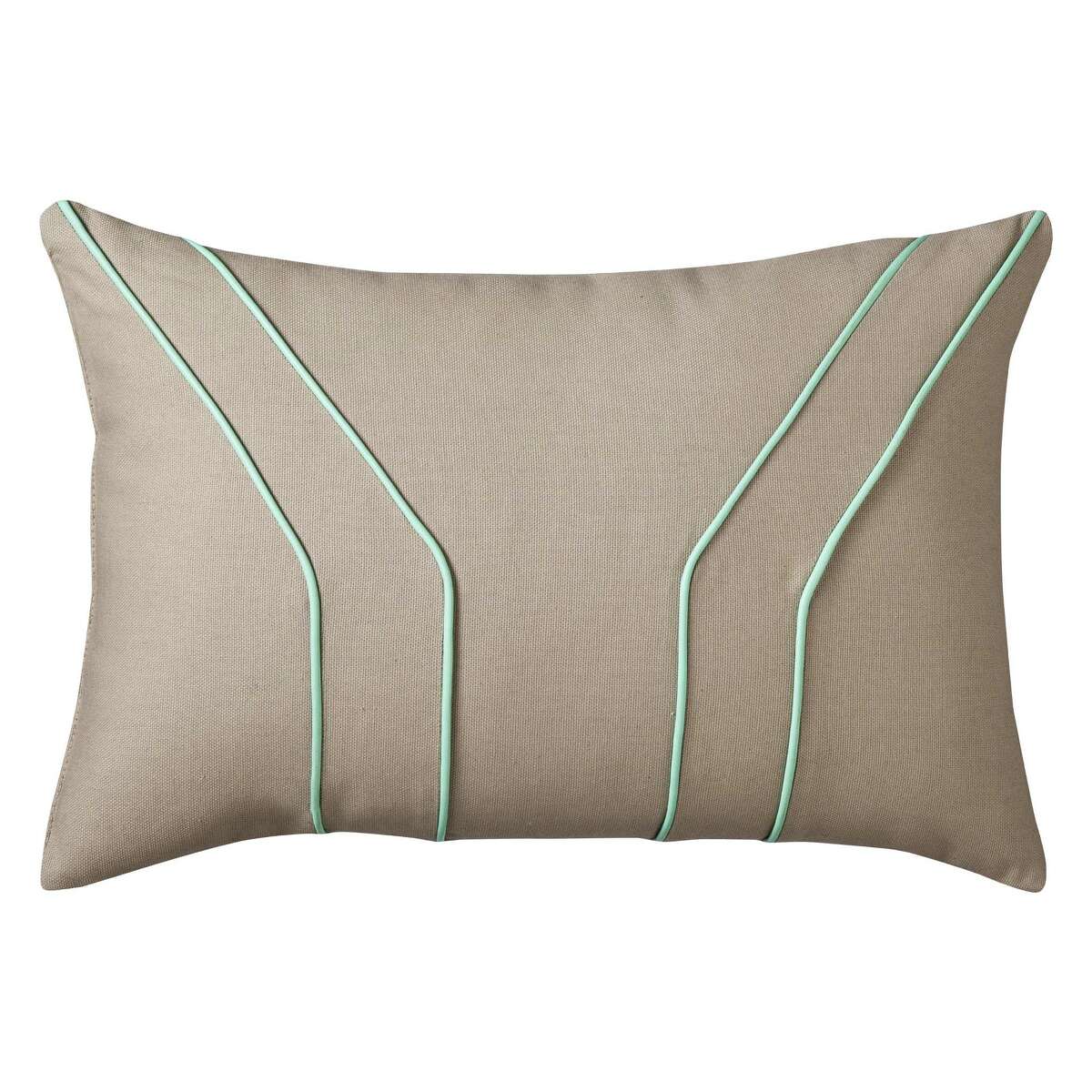 Nate Berkus Collection Piping pillow in tan, $24.99 at Target Target.com - January 2013