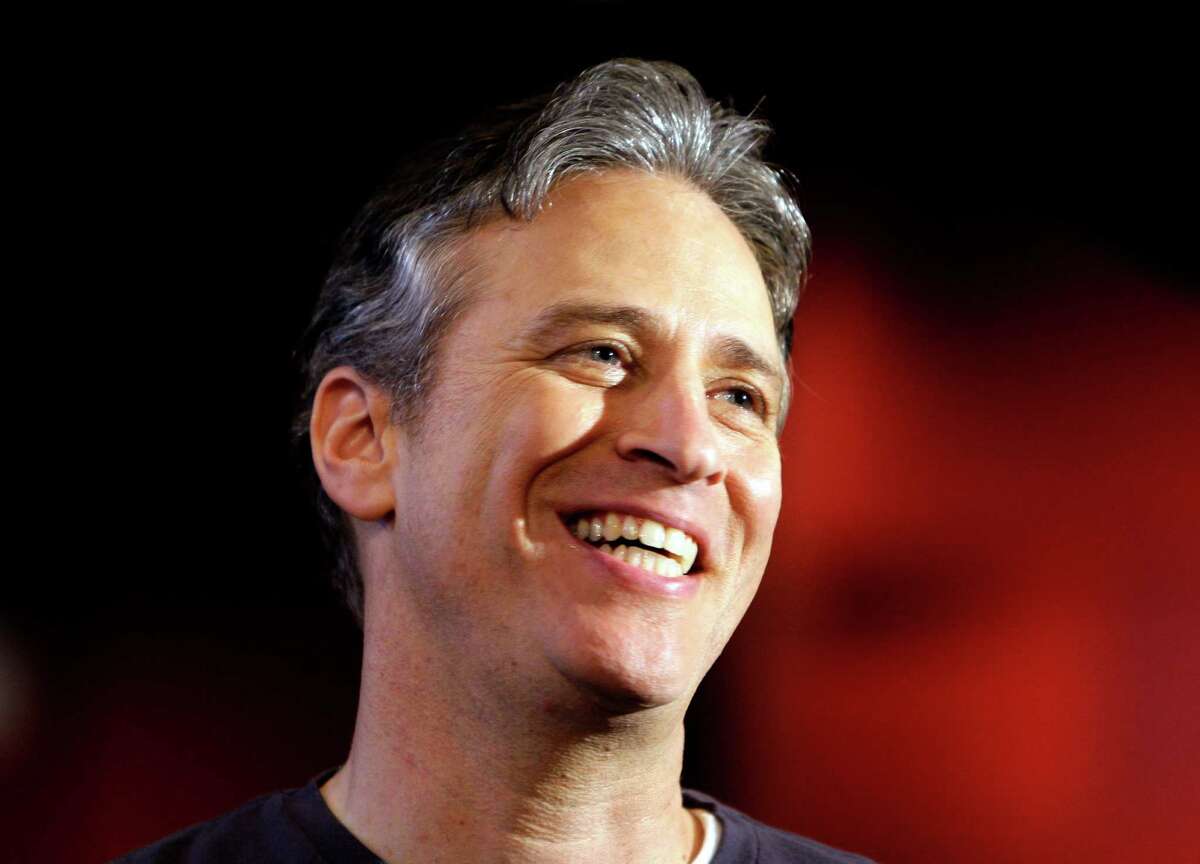 FILE - This Feb. 20, 2008 file photo shows Jon Stewart, host of the 80th Academy Awards, posing for a photo at the Kodak Theater in the Hollywood section of Los Angeles. The U.S. satirist appears Friday, June 21, 2013 on a talk show with Bassem Youssef, known as Egypt's Jon Stewart.(AP Photo/Chris Carlson, File)