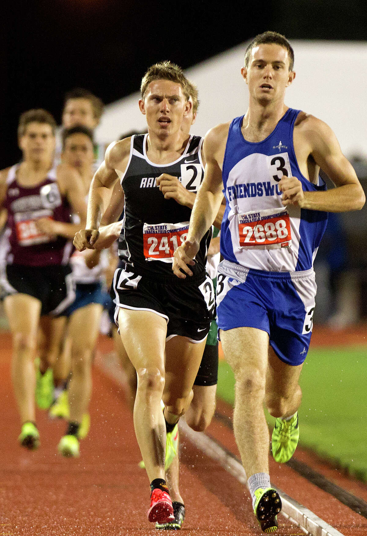 As exemplified by Ryan Teel, right, leading the way to a first-place finish in the 1,600-meter run at the state meet, Friendswood again captured the gold medal among Class 4A sports programs.