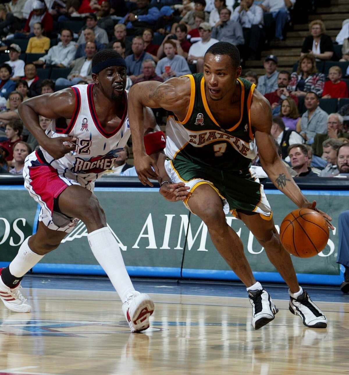 Rashard Lewis Draft year: 1998 Drafted by: Seattle SuperSonics Overall selection: No. 32 School: Elsik High School