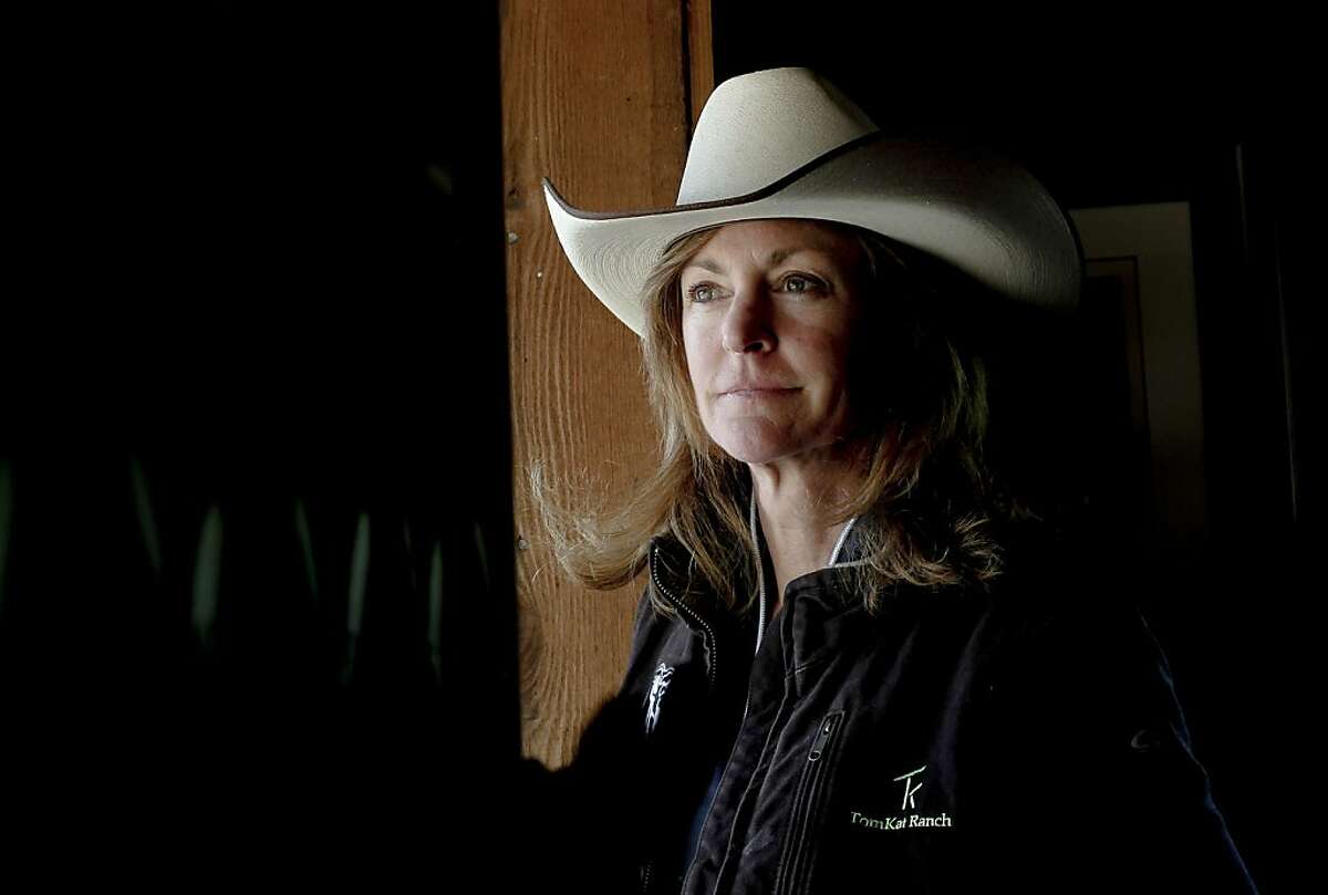 Kathy Webster, as seen on Friday June 21, 2013., is the ranch manager at Leftcoast Grassfed, where their cattle are100% grass-fed and grass-finished beef without using antibiotics at their ranch in Pescadero, Calif. Senator Dianne Feinstein is leading an effort to look at the reducing effectiveness of antibiotics, as resistant strains of diseases, where eighty percent of antibiotics are used in the livestock industry.
