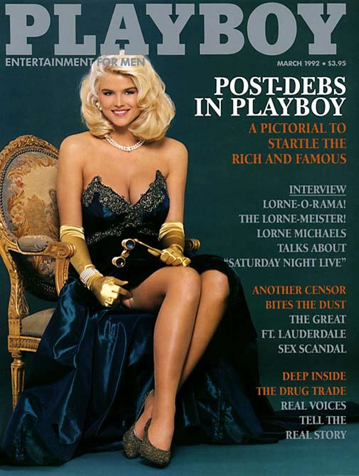 1992: Smith graces the cover of Playboy magazine and just two months later, she's named the centerfold for the May issue. in 1993,