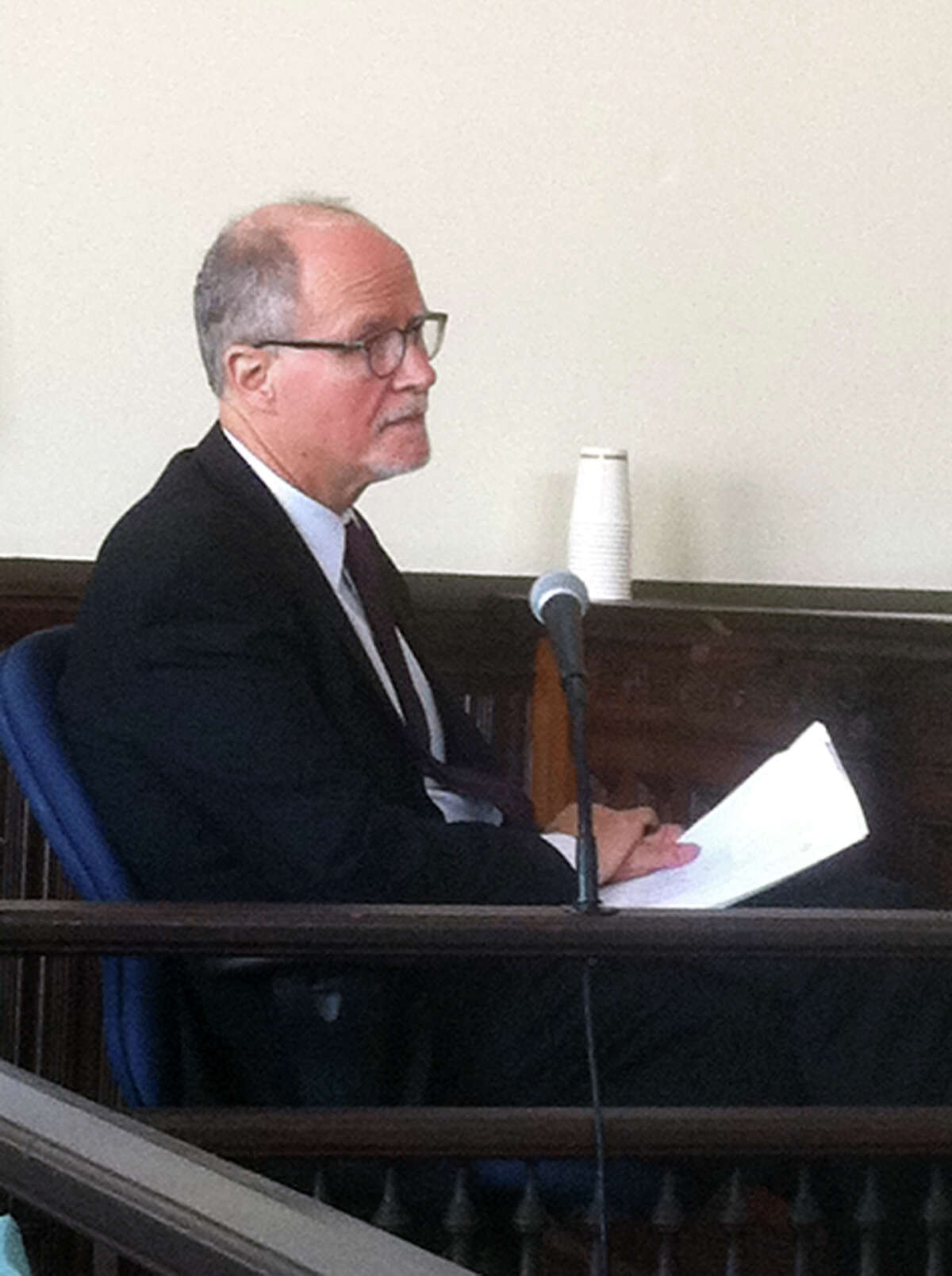 Bridgeport Superintendent of Schools Paul Vallas on the witness stand in Bridgeport, Conn. on Monday, June 24, 2013.