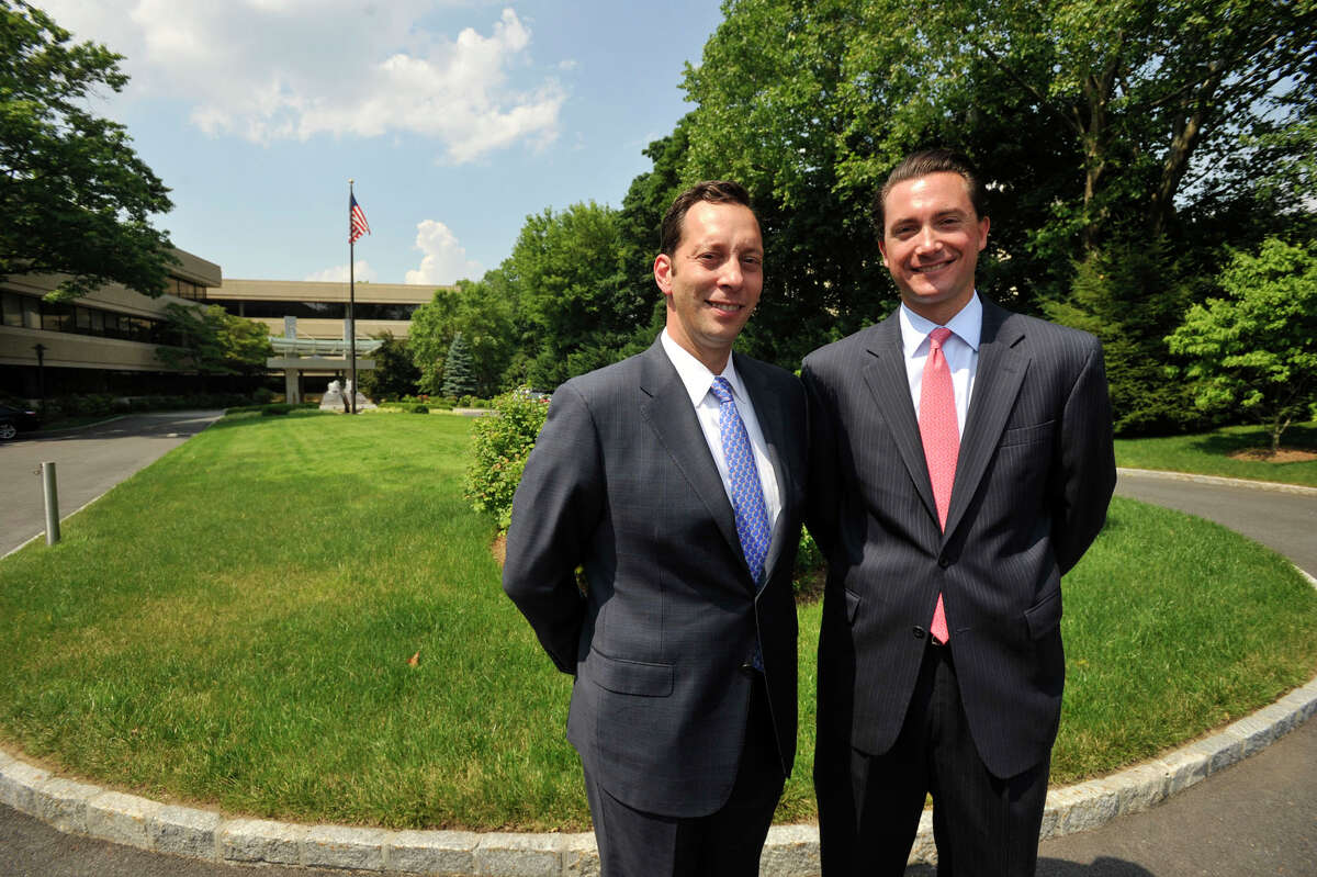 Gregory Frisoli, left, is the executive managing director, and James Ritman is executive vice president and managing director of the Greenwich office of Newmark Grubb Knight Frank, a global commercial real estate firm. Photographed on Monday, June 24, 2013.