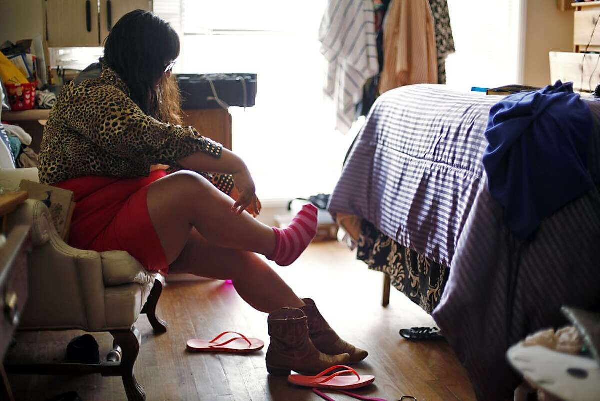 Virgie Tovar prepares to leave her apartment in San Francisco, Calif., on Sunday, June 23, 2013. Tovar is a well-known fat acceptance activist and is one of the critics of the American Medical Association's announcement that it is officially considering obesity a "disease." The Fat Acceptance community has pushed back particularly strongly.