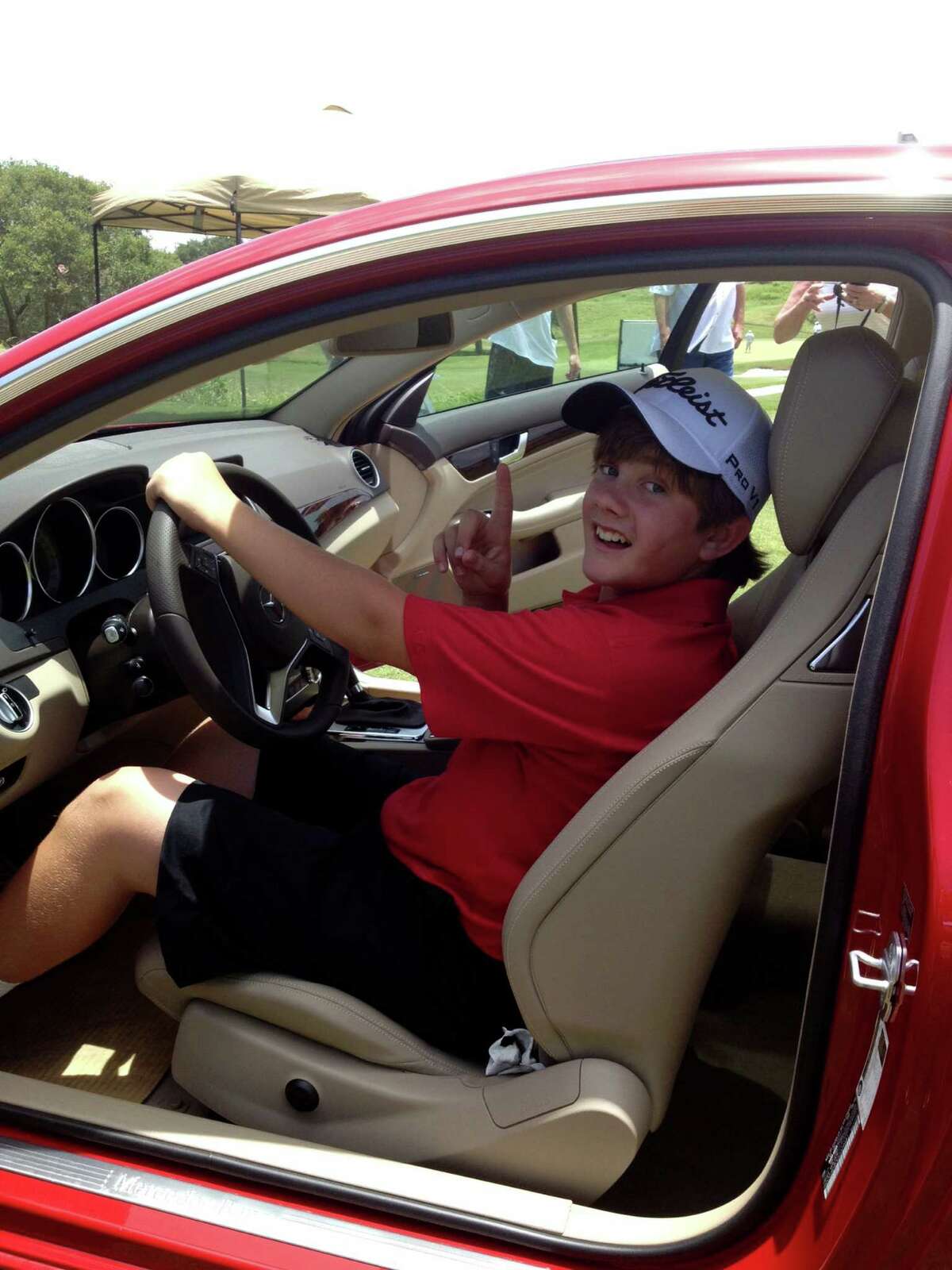 Thirteen-year-old Dalton Sisson's weekend included a hole-in-one at a charity tournament in Kerrville.