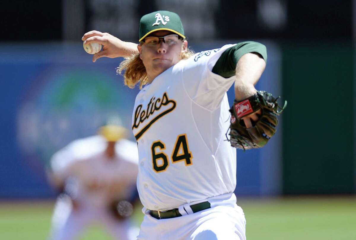 Oakland hurler A.J. Griffin struck out seven in his shutout of Cincinnati. He hadn't won since May 25.