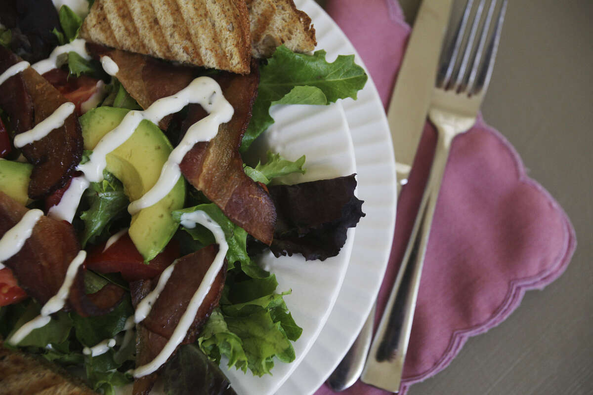 The BLT Bowl at Avocado Café features spring greens with bacon, avocado and a housemade ranch dressing.
