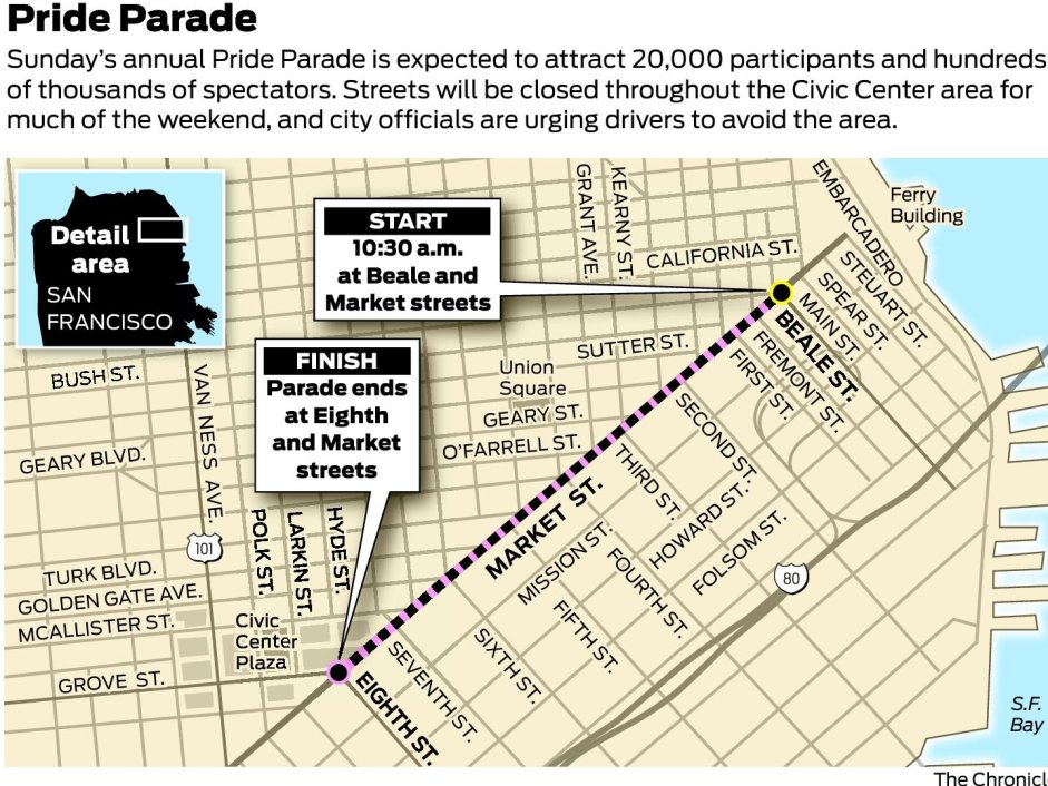 Pride Parade route