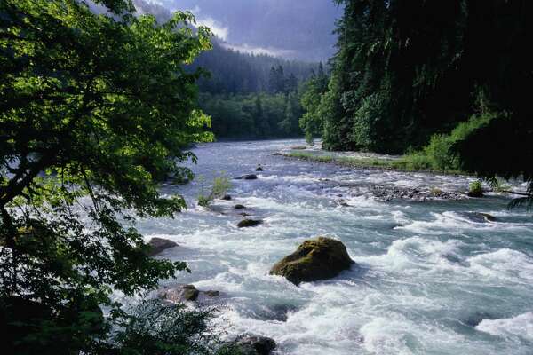 River runs. Vendes runda река.