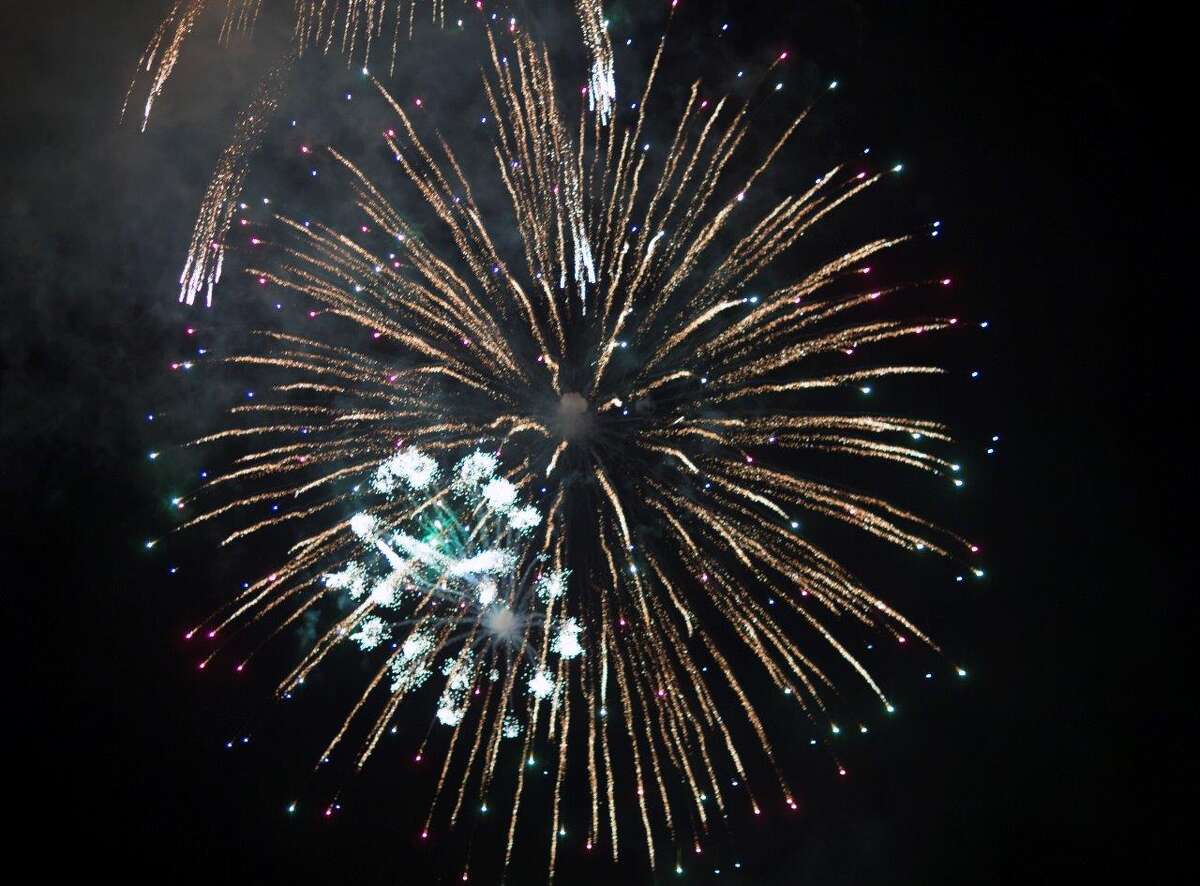 Fireworks over Candlewood Lake in Danbury