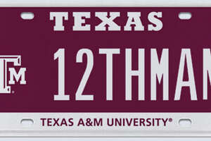Texas A&M plate to go up for sale