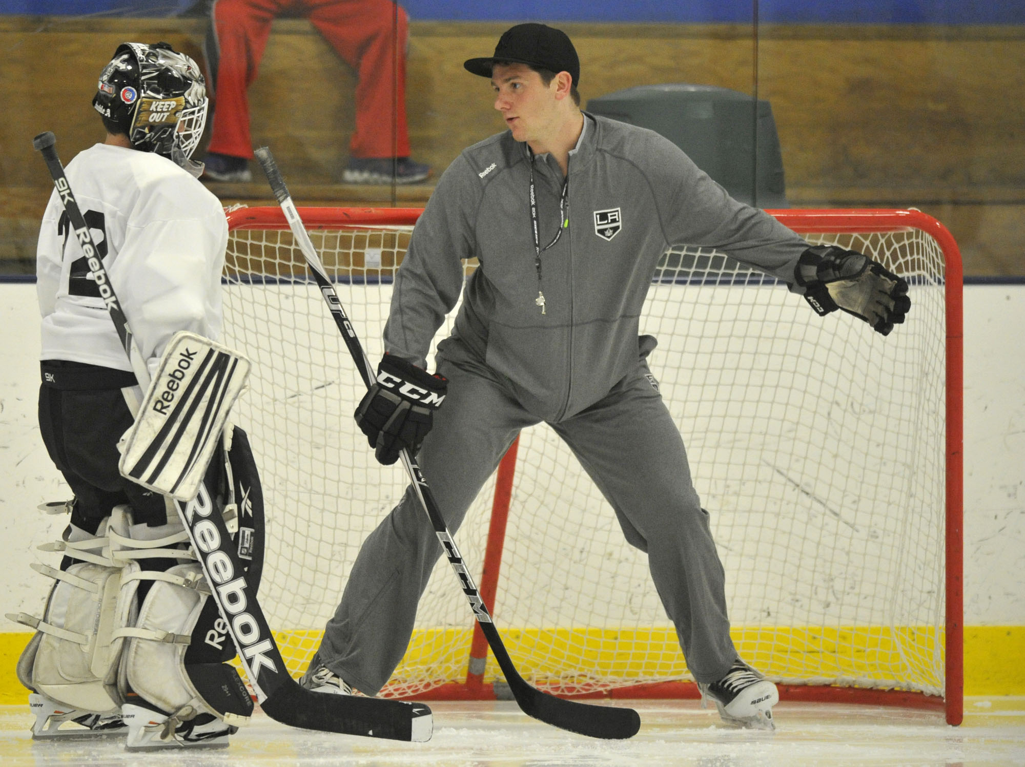 Jonathan Quick goalie camp in Stamford