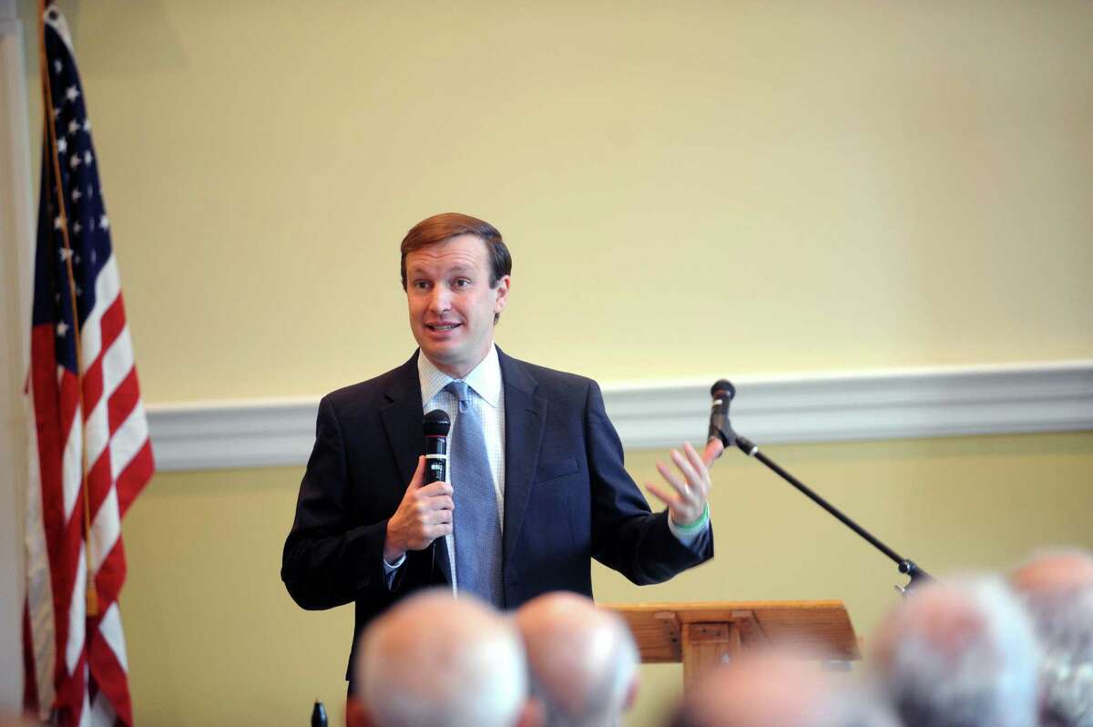 U.S. Senator Chris Murphy, D-Conn., speaking at the Greenwich Retired Men's Association meeting, at the First Presbyterian Church of Greenwich, in Greenwich, Conn., Wednesday, July 3, 2013.